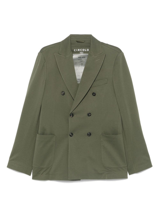 Cotton double-breasted jacket