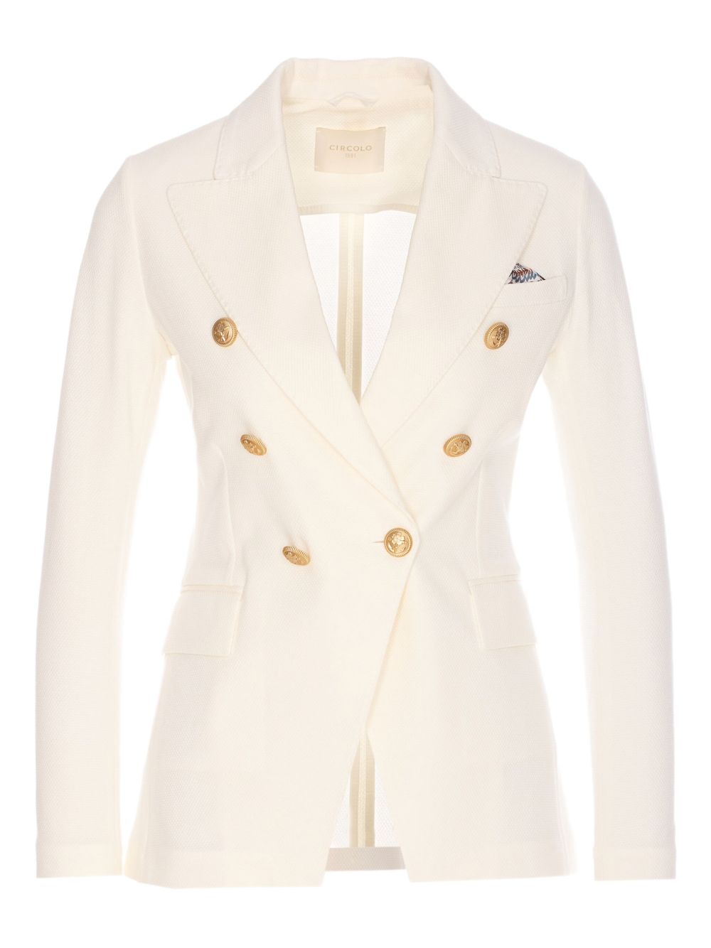 Cotton double-breasted jacket