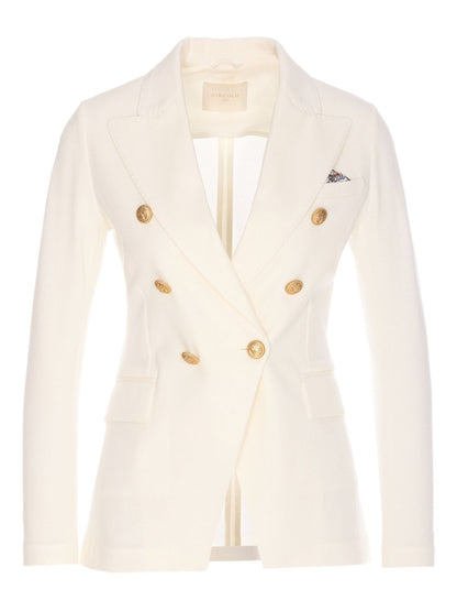 Cotton double-breasted jacket