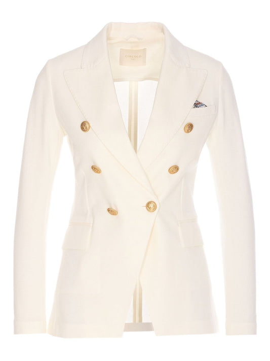 Cotton double-breasted jacket