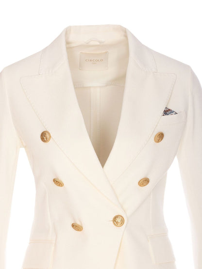 Cotton double-breasted jacket
