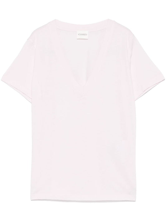 Cotton v-necked t-shirt