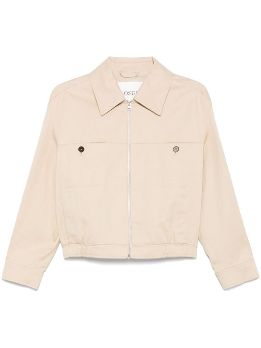 Cotton and linen blend short jacket