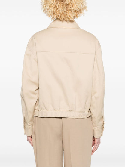 Cotton and linen blend short jacket
