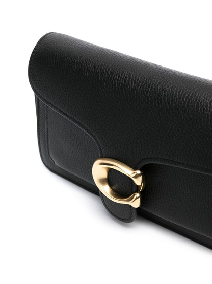 Tabby chain leather clutch