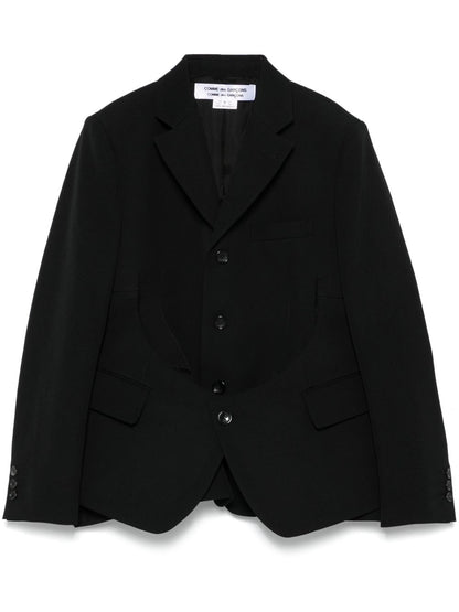 Wool single-breasted blazer jacket