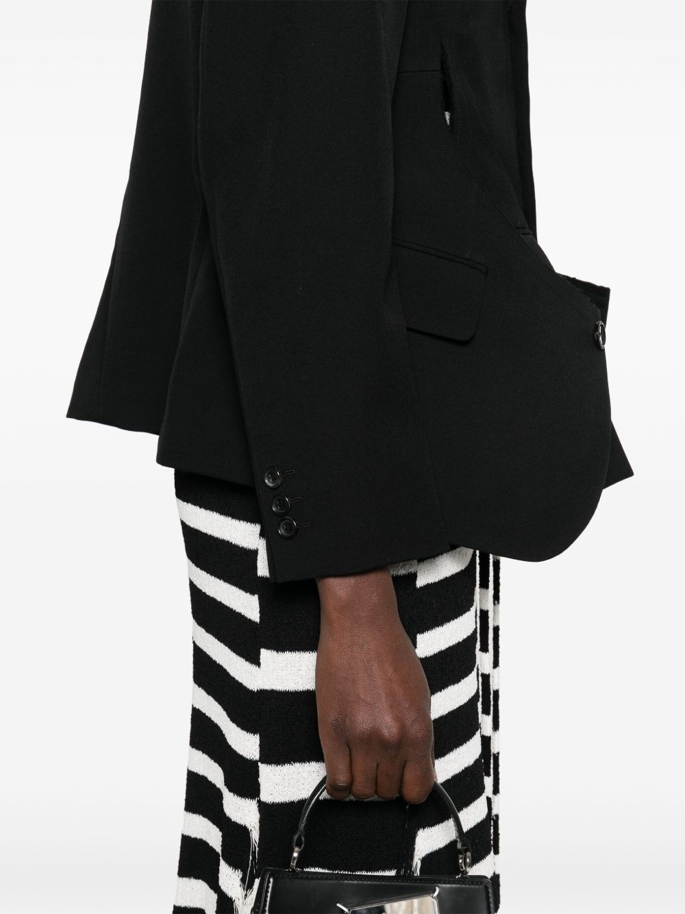 Wool single-breasted blazer jacket