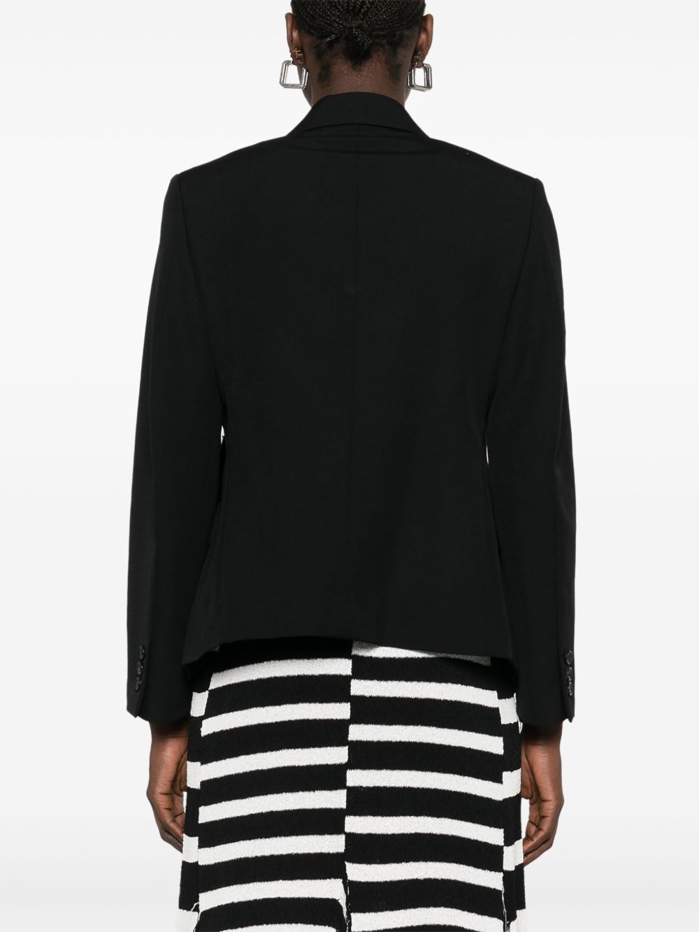Wool single-breasted blazer jacket