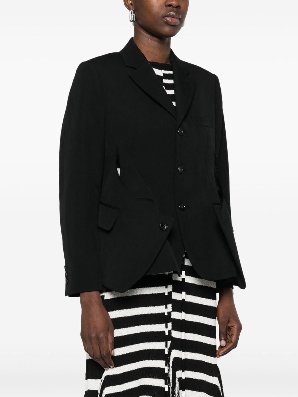 Wool single-breasted blazer jacket