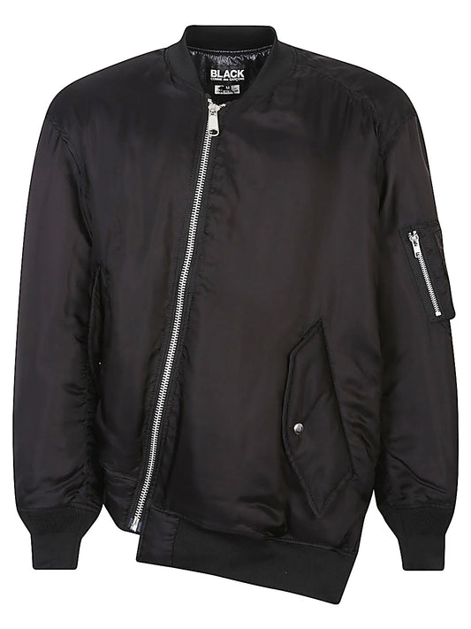 Asymmetric bomber jacket