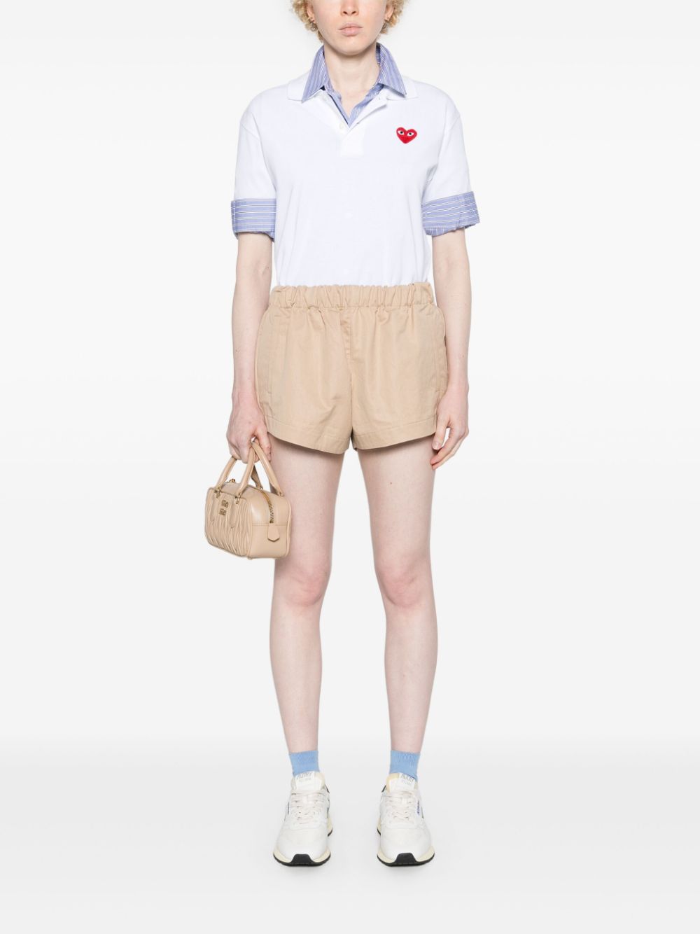Red heart cotton polo shirt