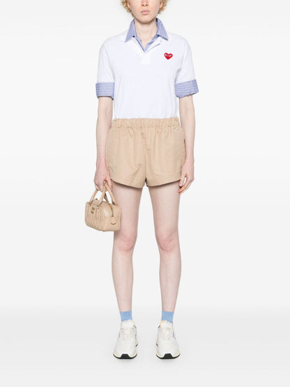 Red heart cotton polo shirt