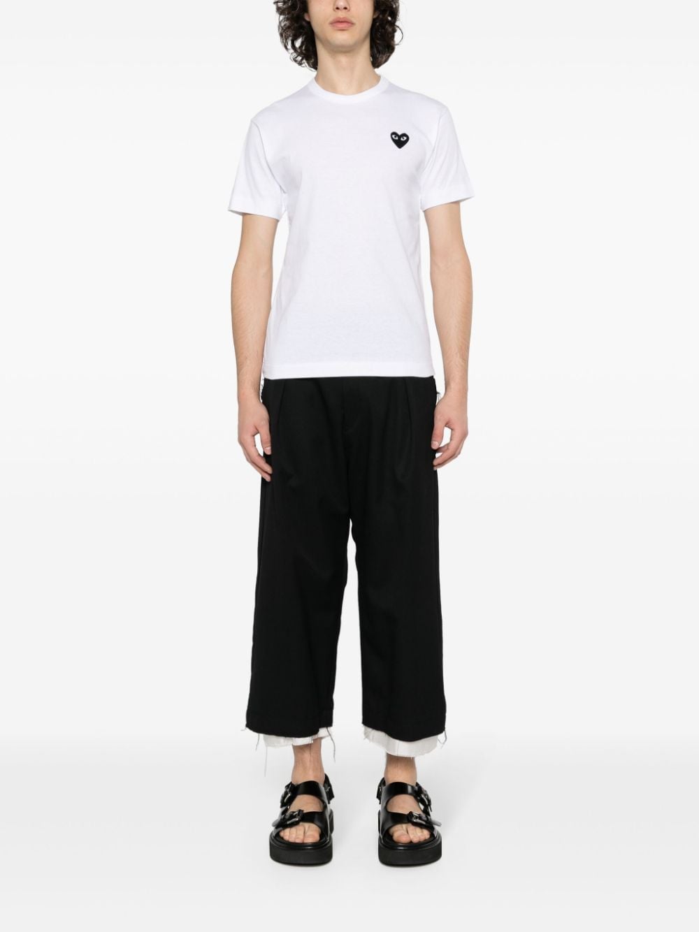 Black heart cotton t-shirt