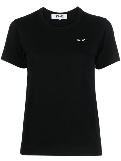 Black heart cotton t-shirt