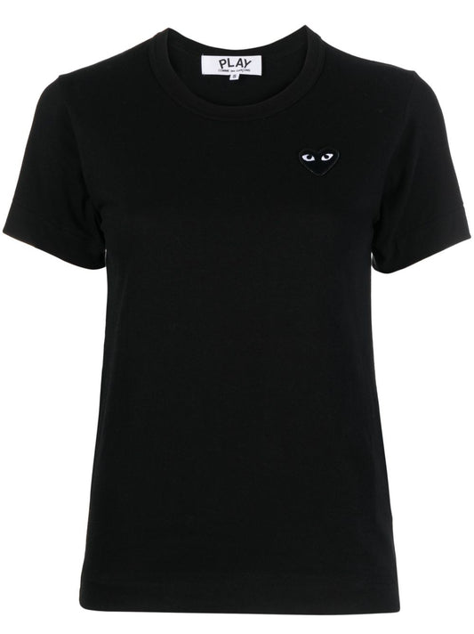 Black heart cotton t-shirt