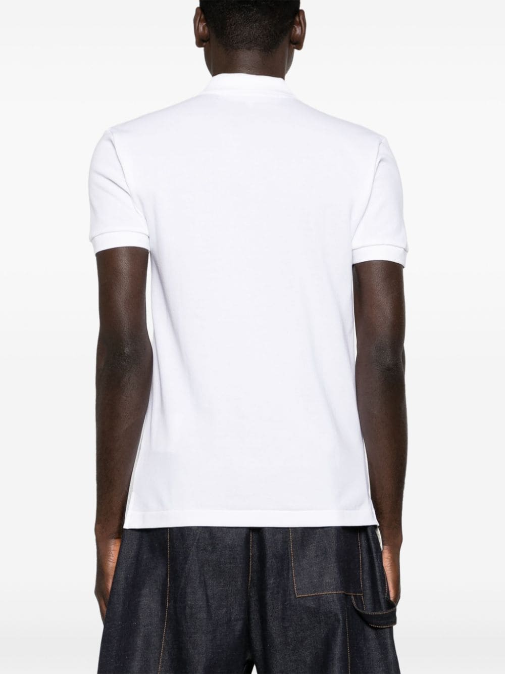 Black heart cotton polo shirt
