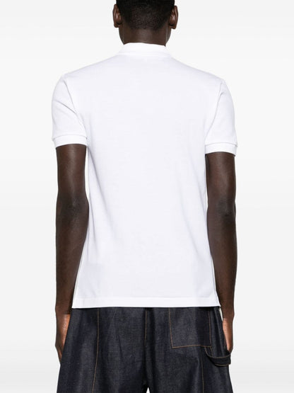 Black heart cotton polo shirt