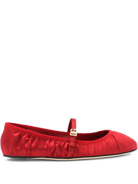 Satin ballet flats