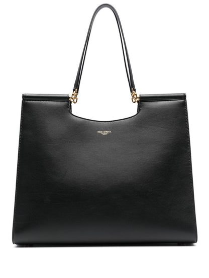 Sicily large leather tote bag
