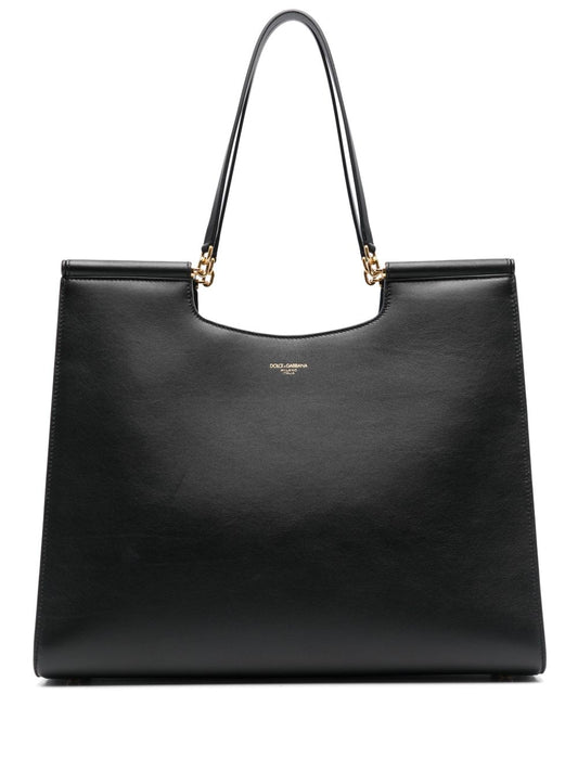 Sicily large leather tote bag