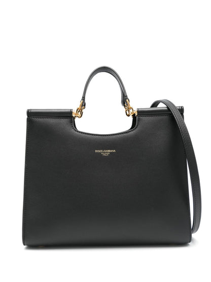 Sicily small leather tote bag