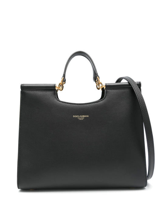 Sicily small leather tote bag