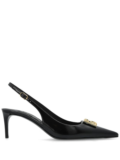Dg logo leather pumps