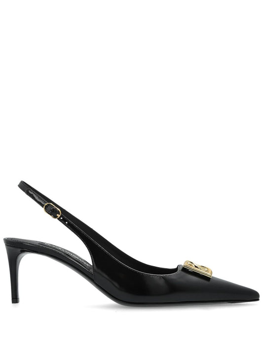 Dg logo leather pumps