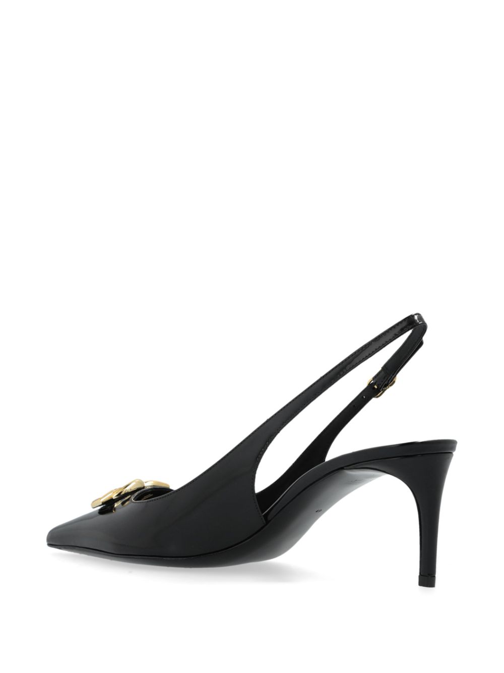 Dg logo leather pumps