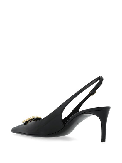 Dg logo leather pumps
