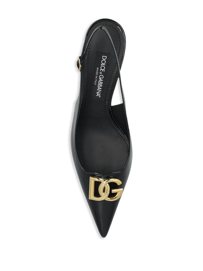 Dg logo leather pumps