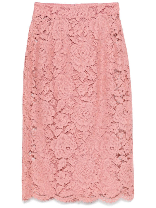Lace midi skirt