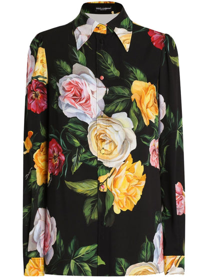 Printed silk shirt