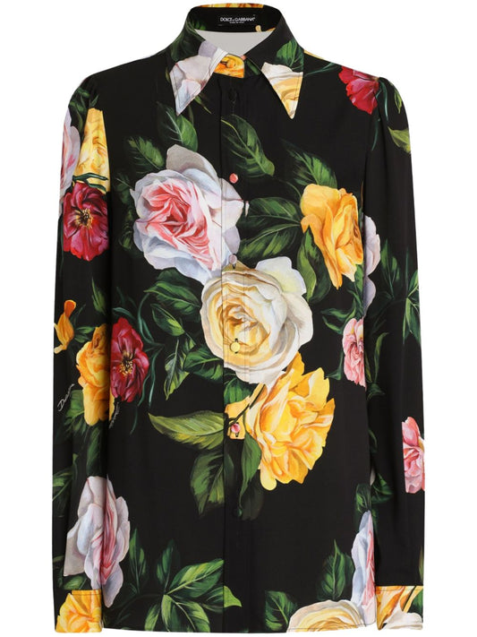 Printed silk shirt