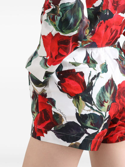 Printed cotton shorts