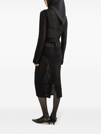 Wol midi skirt