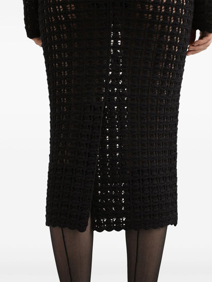 Wol midi skirt