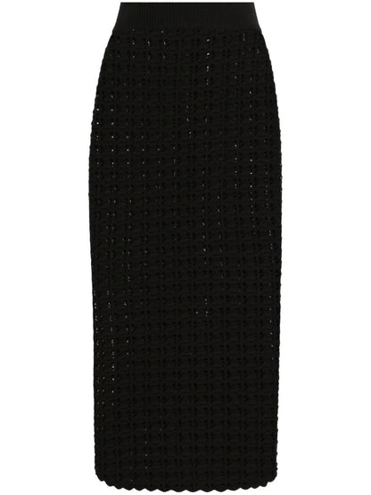 Wol midi skirt