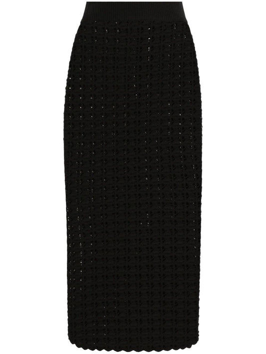 Wol midi skirt