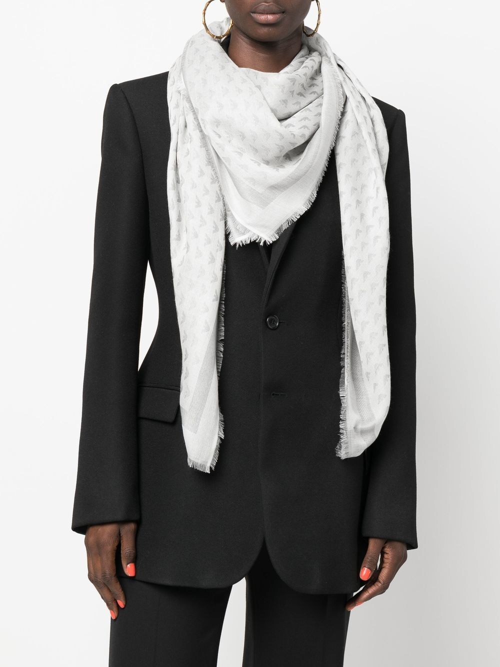 Wool blend foulard