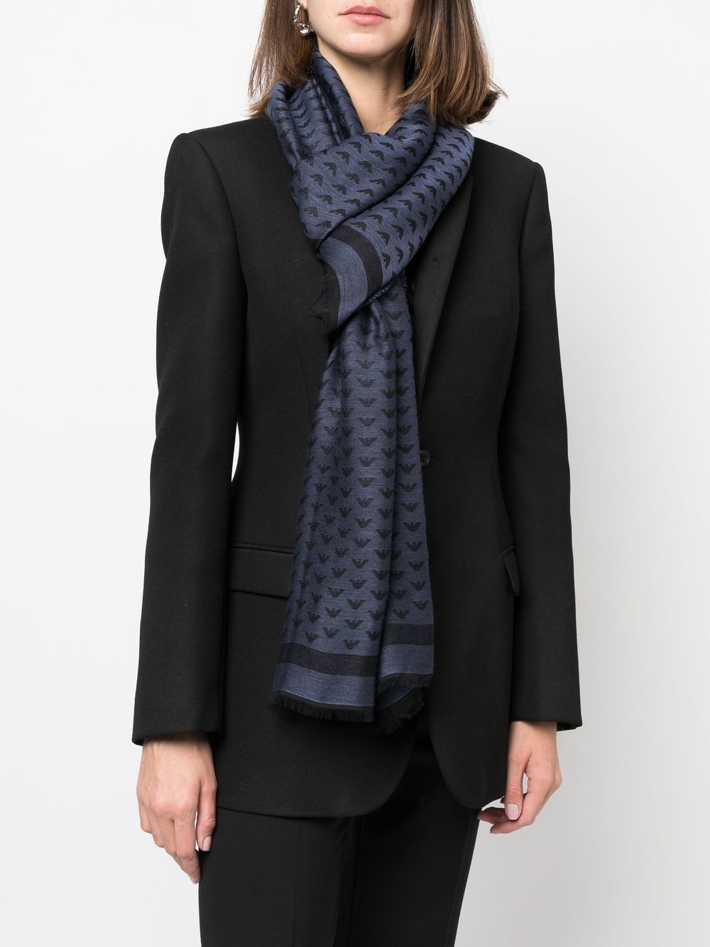 Wool blend foulard