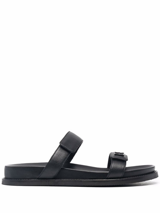 Leather flat sandals
