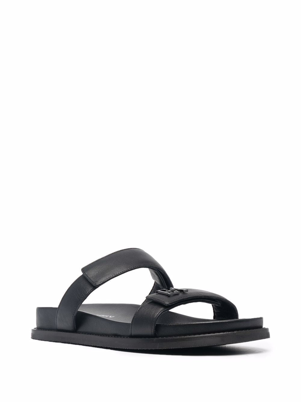 Leather flat sandals