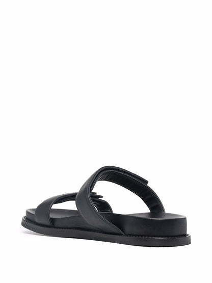 Leather flat sandals