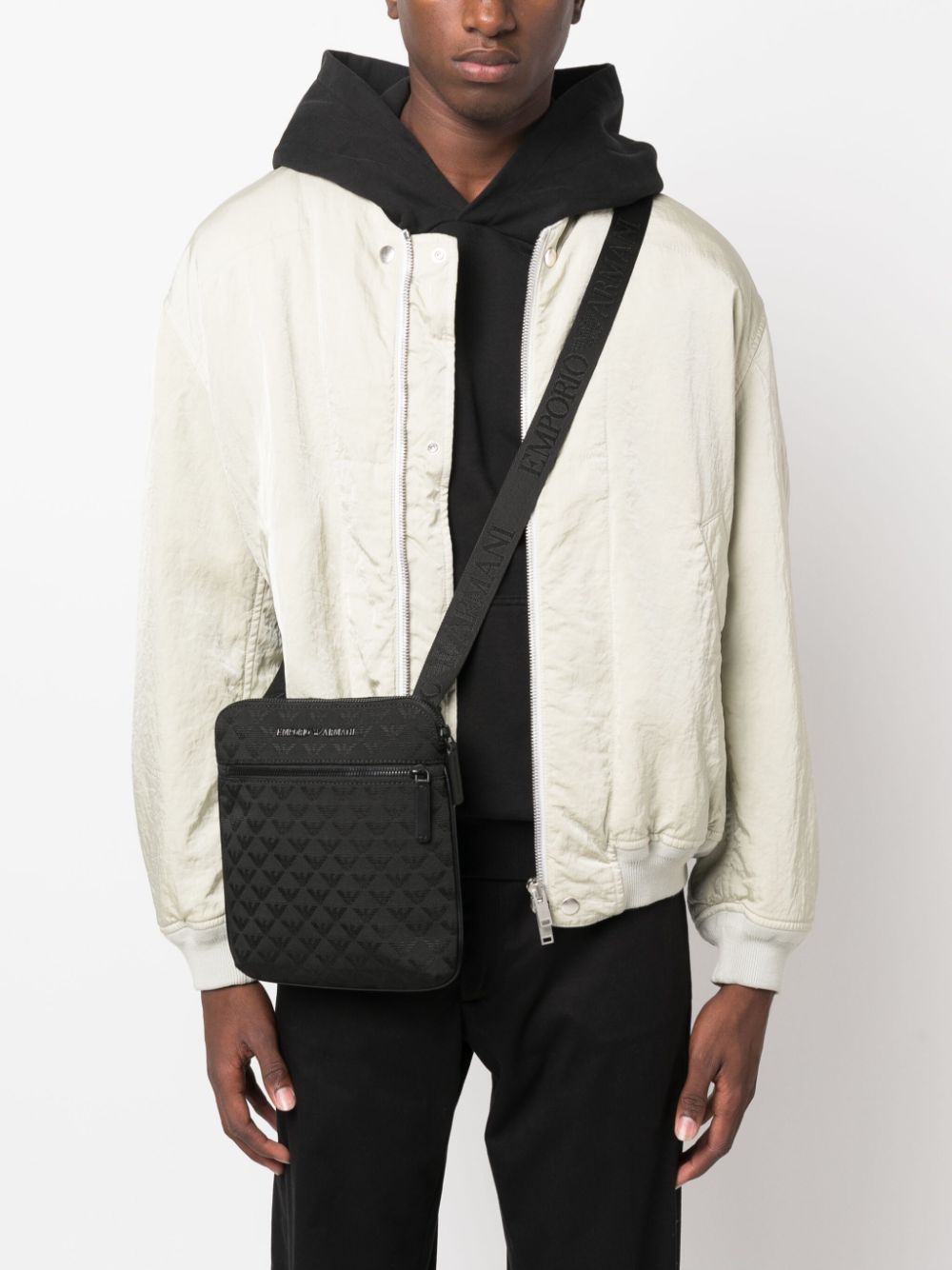 Allover logo crossbody bag