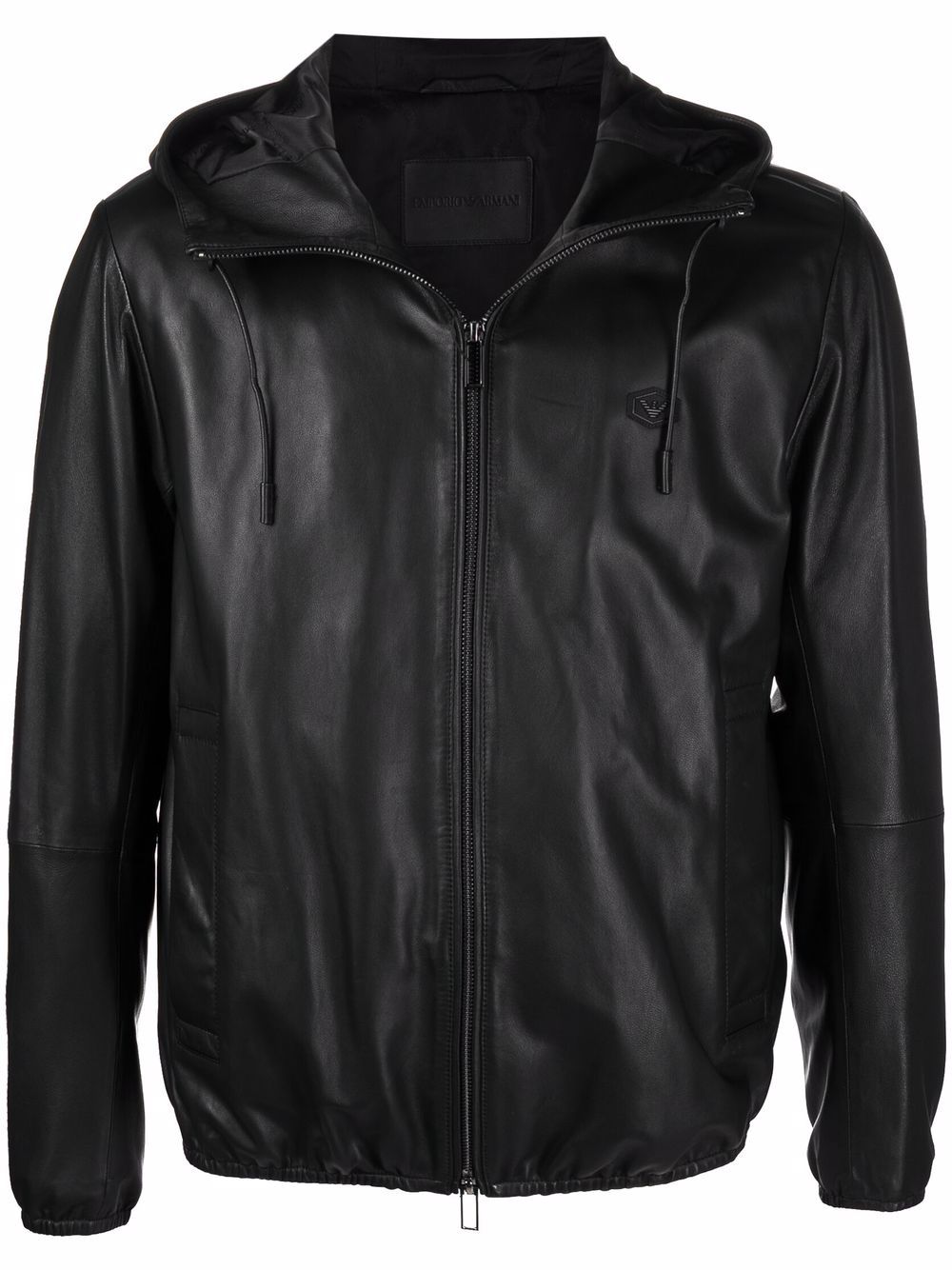 Zipped leather jacket