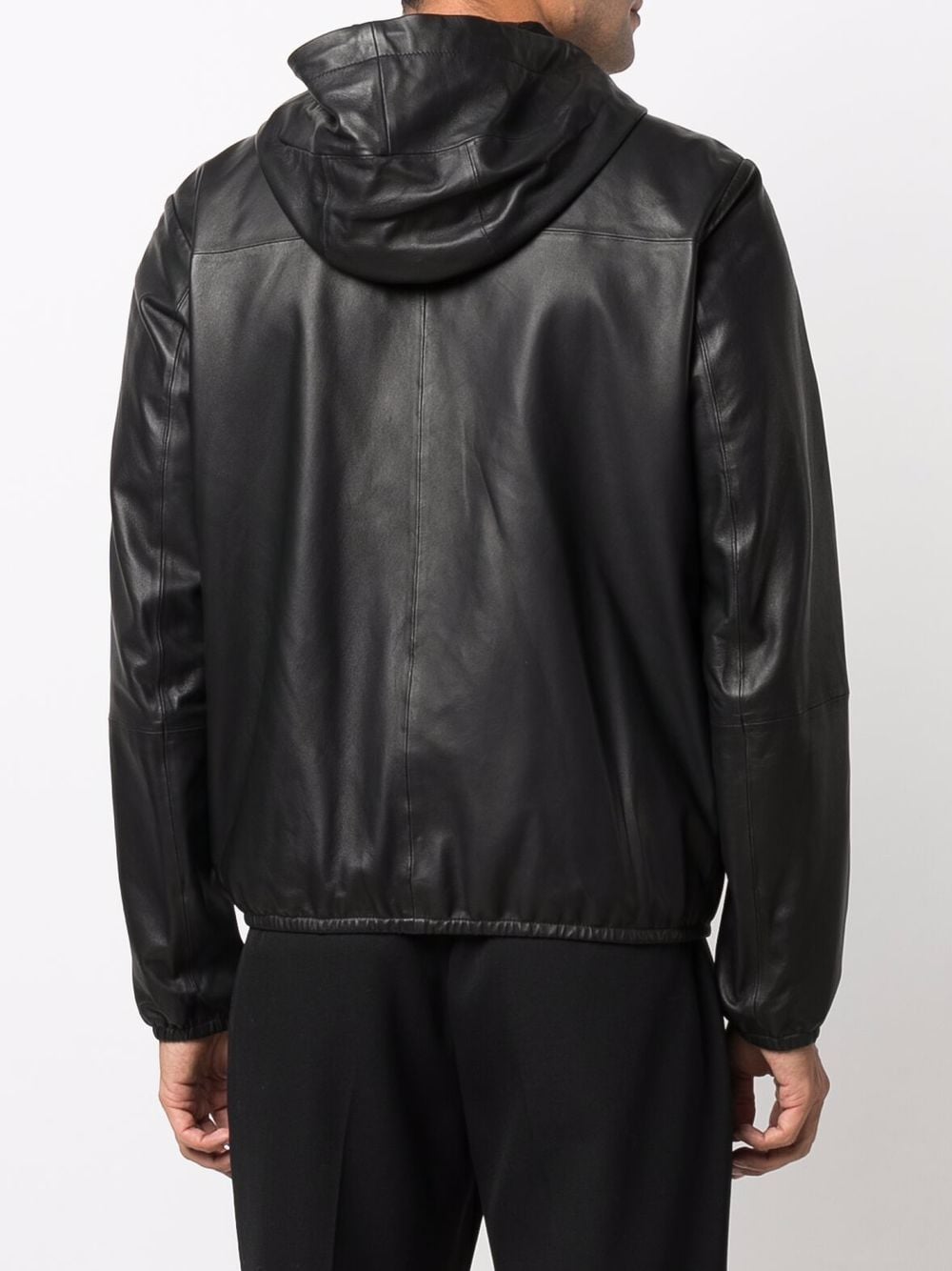 Zipped leather jacket