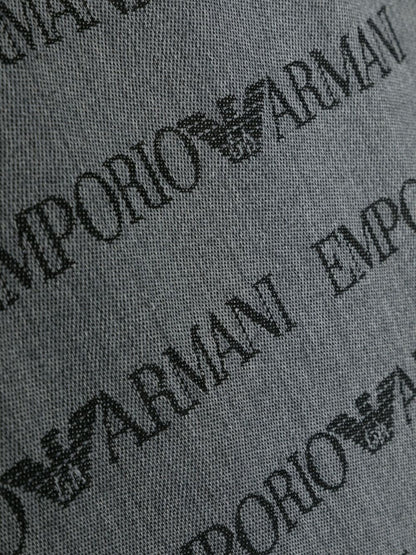 Allover logo wool blend scarf