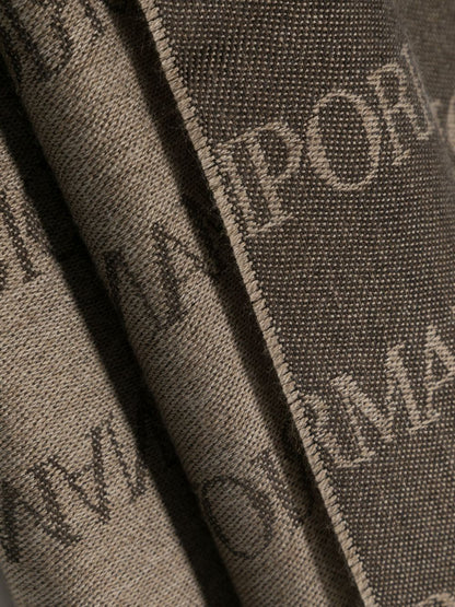 Allover logo wool blend scarf