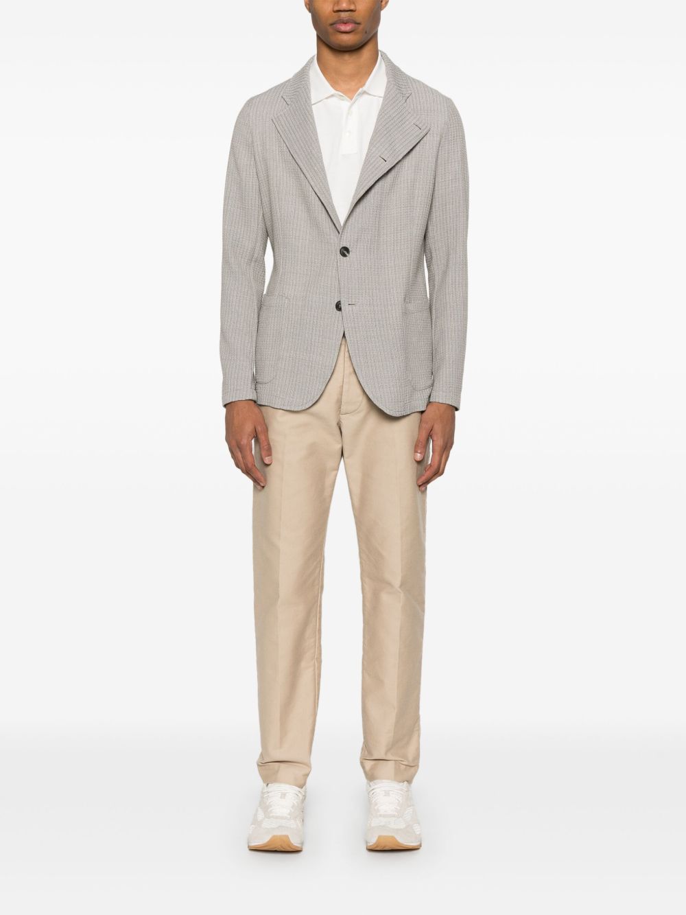 Wool single-breasted blazer jacket